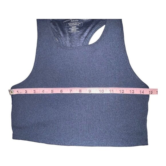 THREADS 4‎ THOUGHT KENSI RIB SPORTS BRA NAVY BLUE RACERBACK WOMEN MEDIUM NEW - Picture 6 of 10